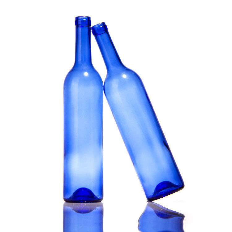 빈 올리브 블루 앰버 750ml 맥주 건조 빨간 와인 술 유리 병 뚜??