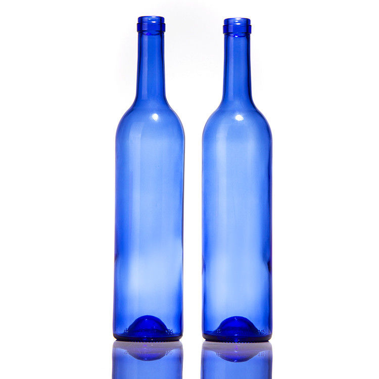 빈 올리브 블루 앰버 750ml 맥주 건조 빨간 와인 술 유리 병 뚜??