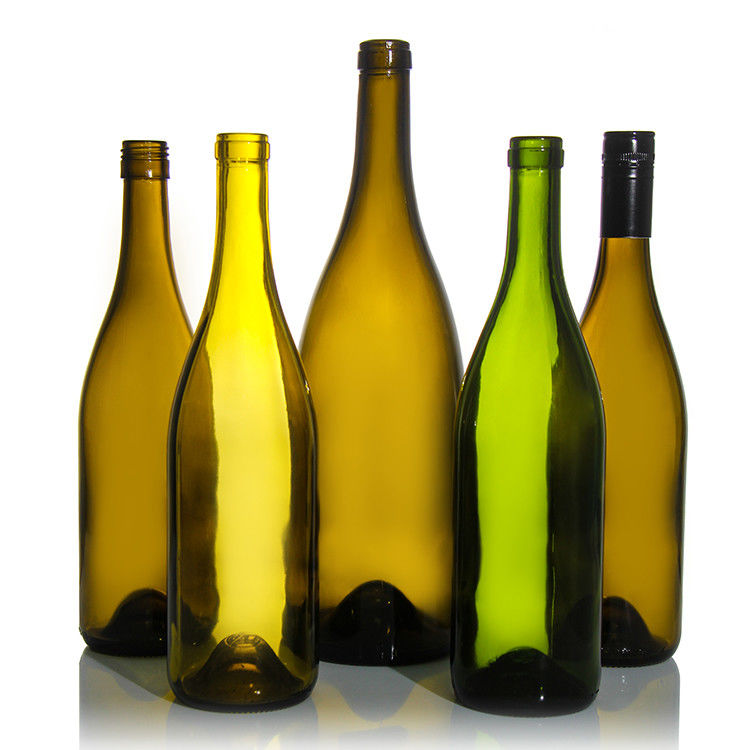 럭셔리 제조업체 샴페인 375ml 750ml 빨간 와인 병 어두운 녹색 뚜?? 이 있는 빈 유리 병
