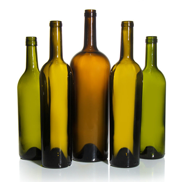 럭셔리 제조업체 샴페인 375ml 750ml 빨간 와인 병 어두운 녹색 뚜?? 이 있는 빈 유리 병