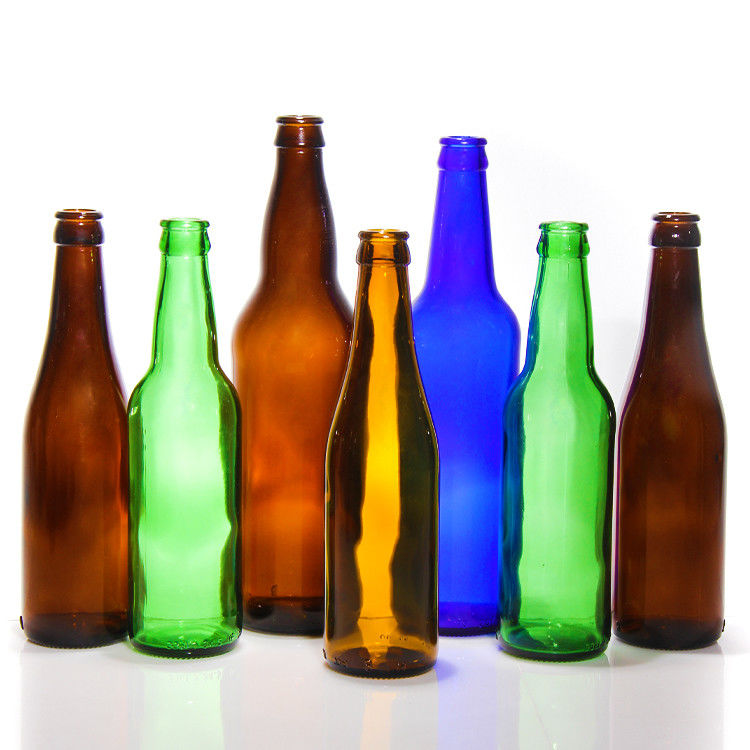 330ml 11oz 높은 플린트 맑은 소다 물 빈 병 크라운 캡과 함께 대량 포장