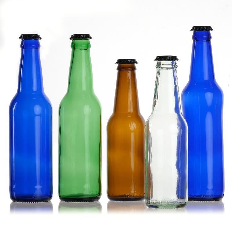 소매 빈 330ml 33cl 12oz 소다 또는 주스 뚜?? 이 있는 맑은 맥주 유리 병