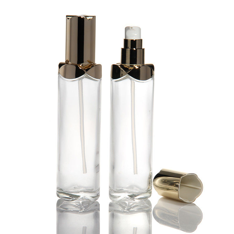 얼굴 크림 화장품 유리 병 에센셜 오일 병 100ml 150ml 로션 펌프로 포장 화장품