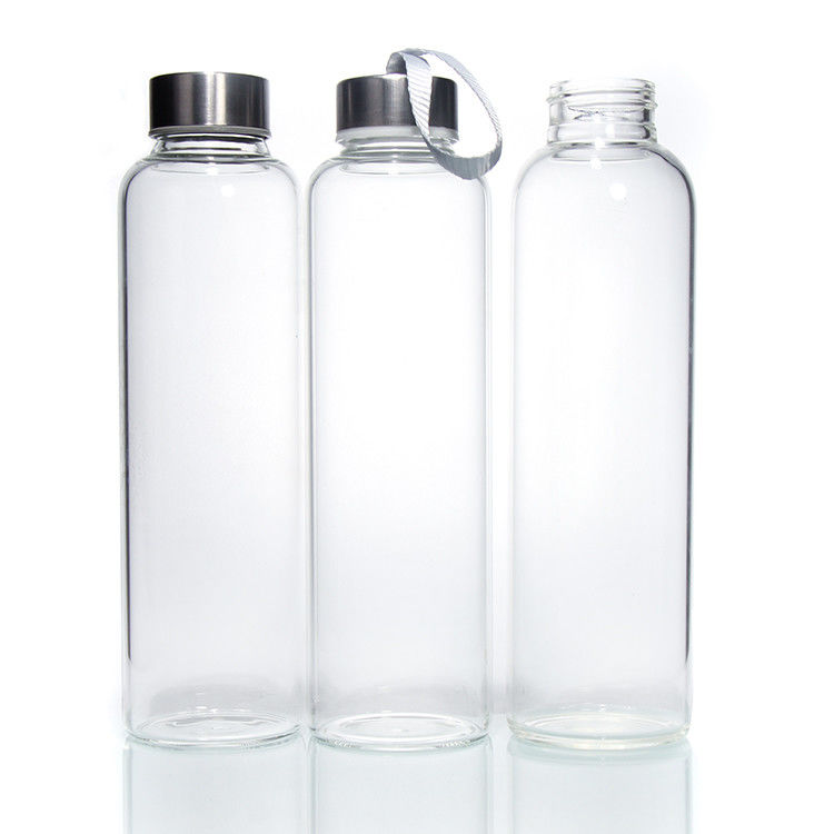 사용자 지정 로고 고보로실리케이트 유리 물병 텀블러 BPA 무료 물 마시는 병