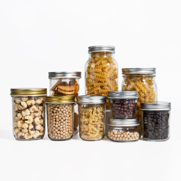 맞춤 380ml 470ml 750ml 1000ml 16oz 24oz 32oz 넓은 입 Mason Glass Jar