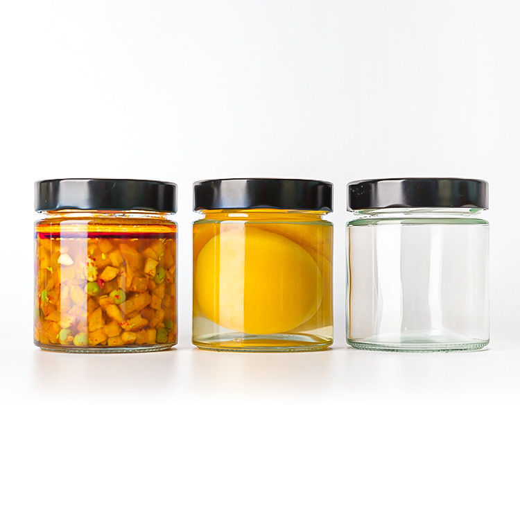 식품 포장 4oz 6oz 9oz 13oz 17oz 투명한 유리 뚜?? 병 전체 세트 금속 뚜?? 이 있는 얼음 유리 잔